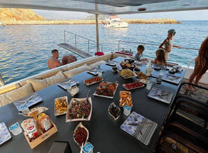 Lunch on Queen VIP Yacht