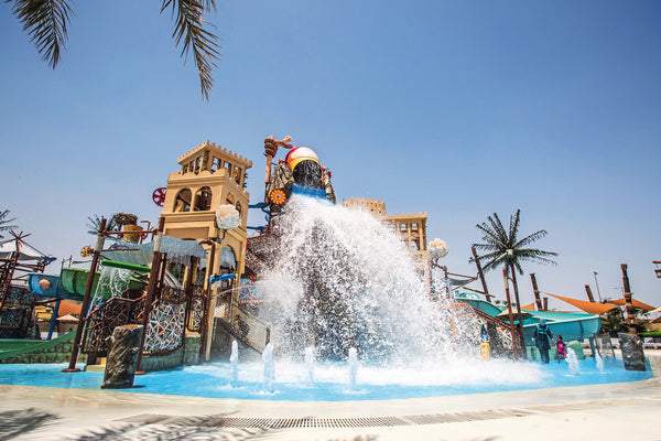 Waterfall in Yas Waterworld Abu Dhabi