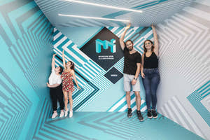 Interactive 3D exhibit at a Museum of Illusions