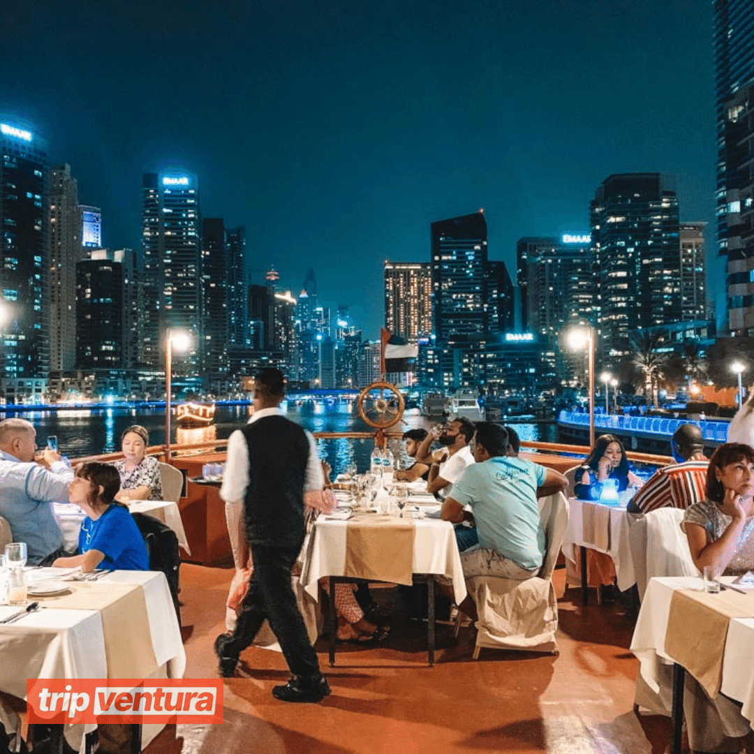 Dubai Dhow Cruise Marina With Dinner Buffet and Live Entertainment - Tripventura