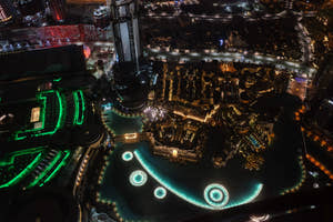 Omgivelserne omkring Burj Khalifa i Dubai