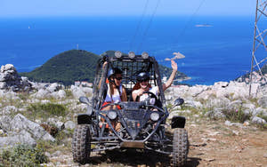 Couple driving a Buggy 