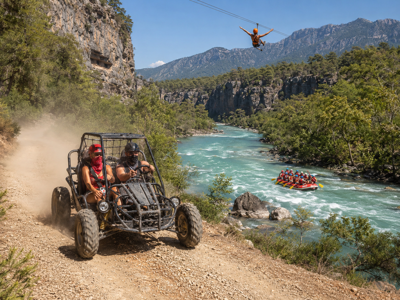 Kombi-Tour: Wildwasser-Rafting & Quad-Safari