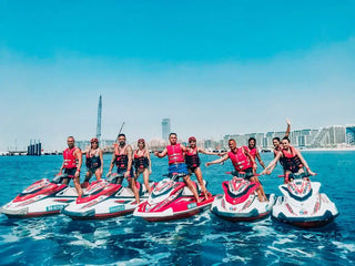 People riding jet ski at Marina