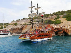 Docked Catamaran Boat 