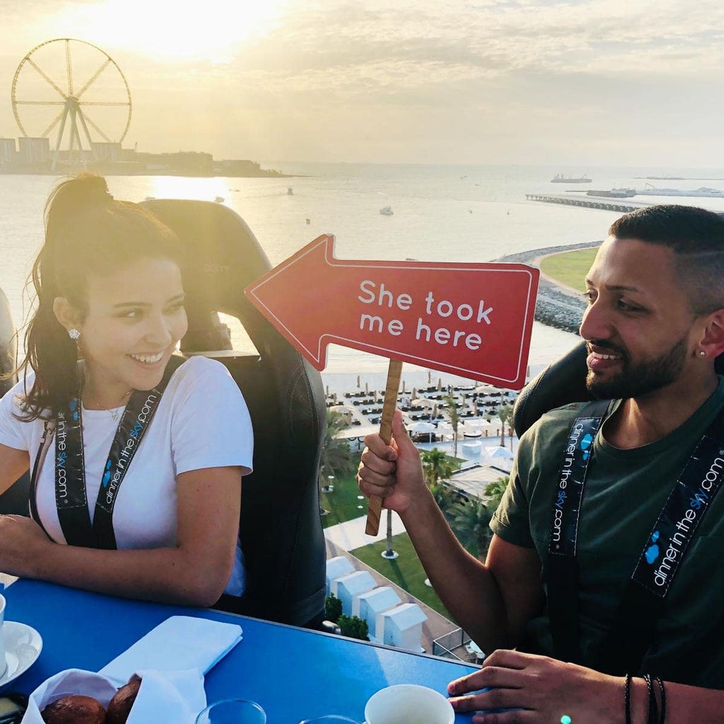Couple at Dinner in The Sky