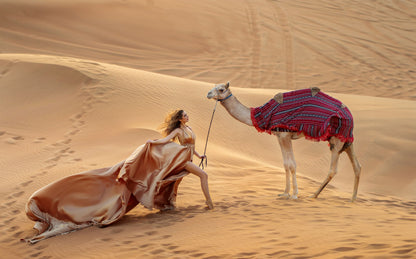 Dubai Desert Flying Dress Photoshoot