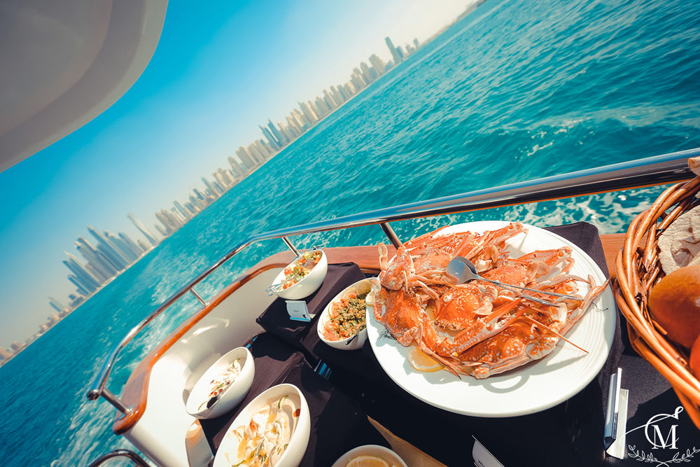 Dubai Marina Luxury AZIMUT Yacht Half Day Tour with Many Options, Meal, Transfers - Tripventura