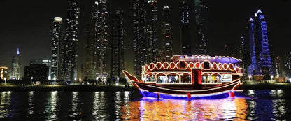 Dubai Full Day City Tour in Private Car with Dhow Cruise Dinner at Marina