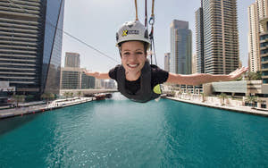 Zipline over Dubai Marina