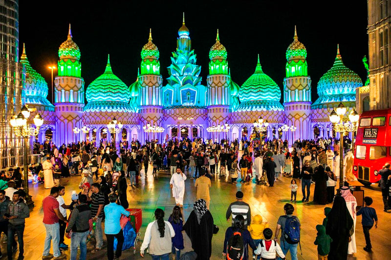  Global Village in Dubai, a large cultural, entertainment, and shopping complex