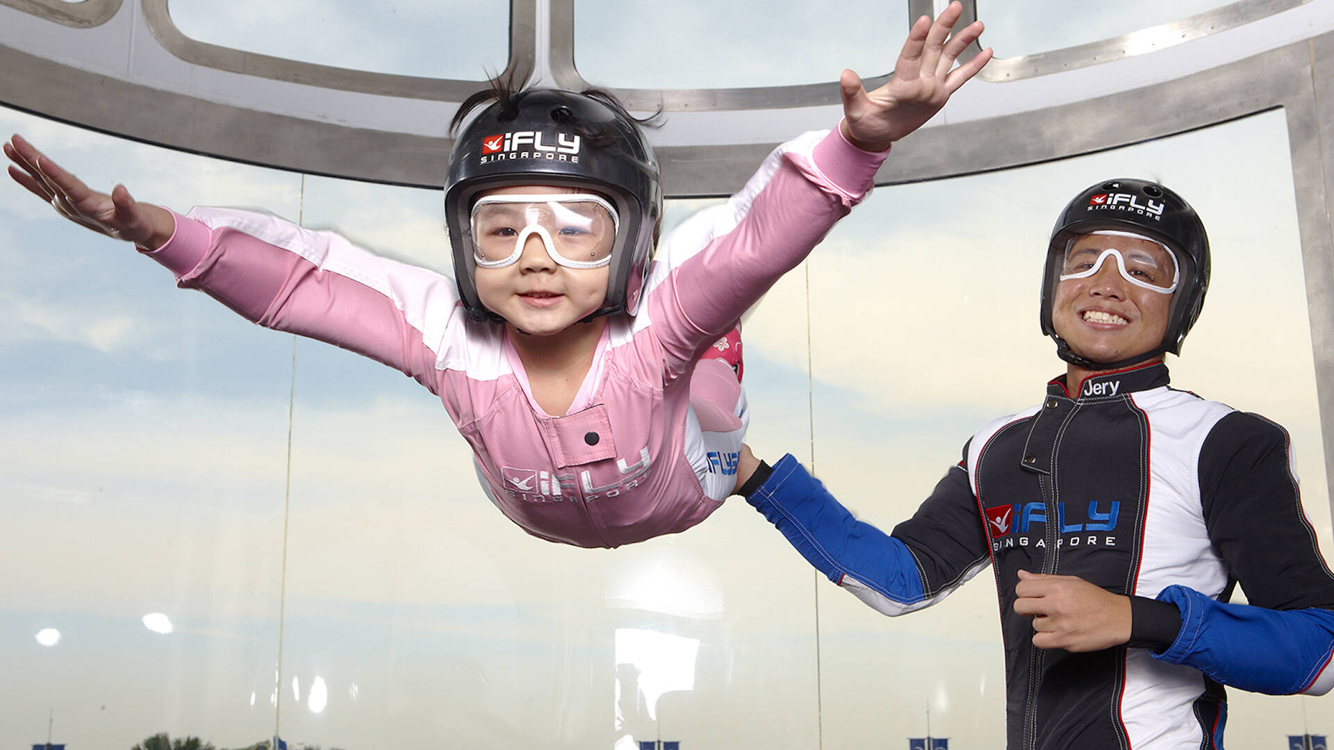 Kid in IFly Indoor Skydive Dubai
