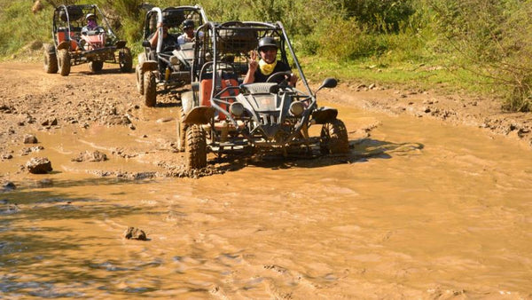 Kombinationstur med flodrafting og buggy-safari med transport fra Kemer