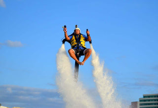 Boy enjoying Jetpack in the water