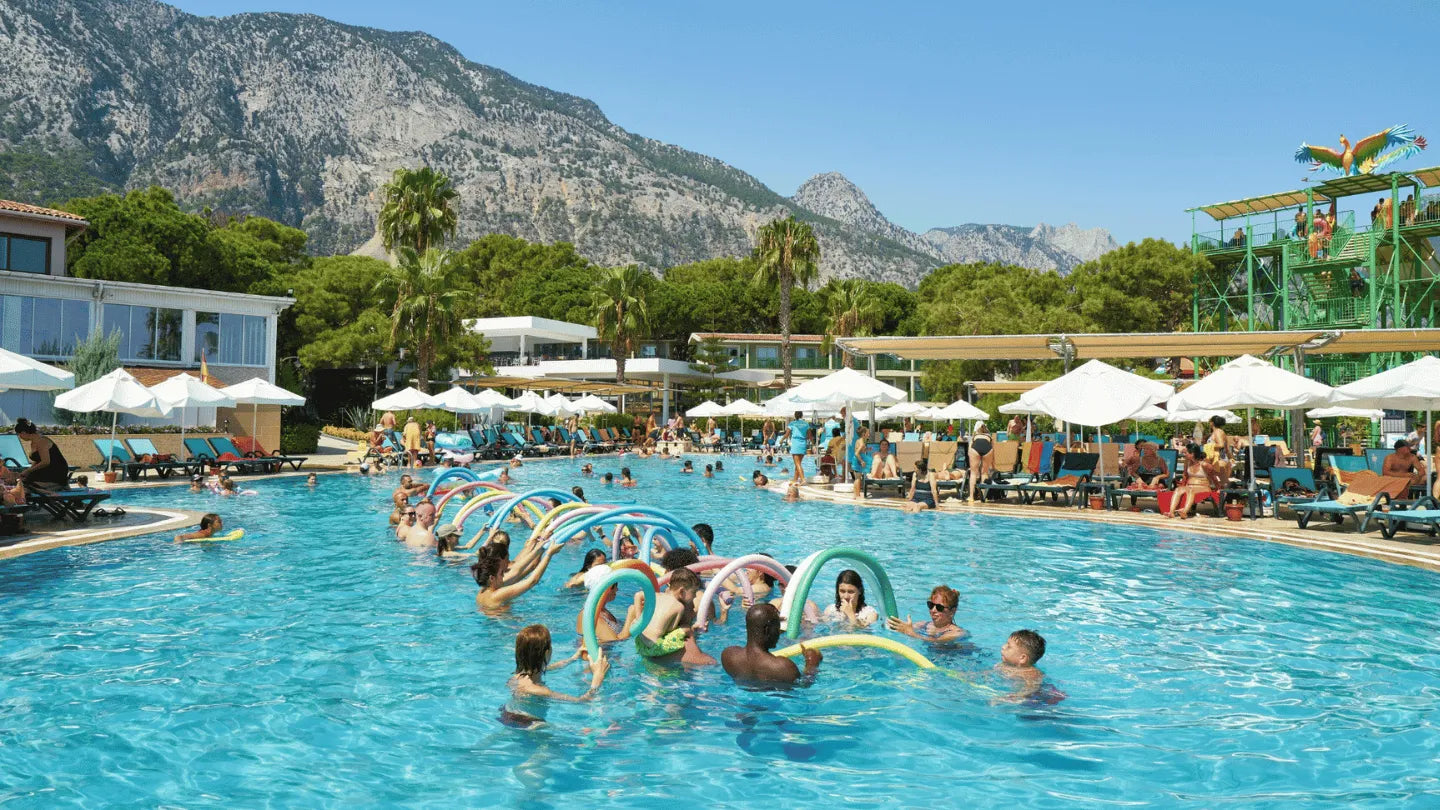 Resort Pool with Mountain Backdrop