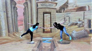 Optical illusion exhibit at the Museum of Illusions. 
