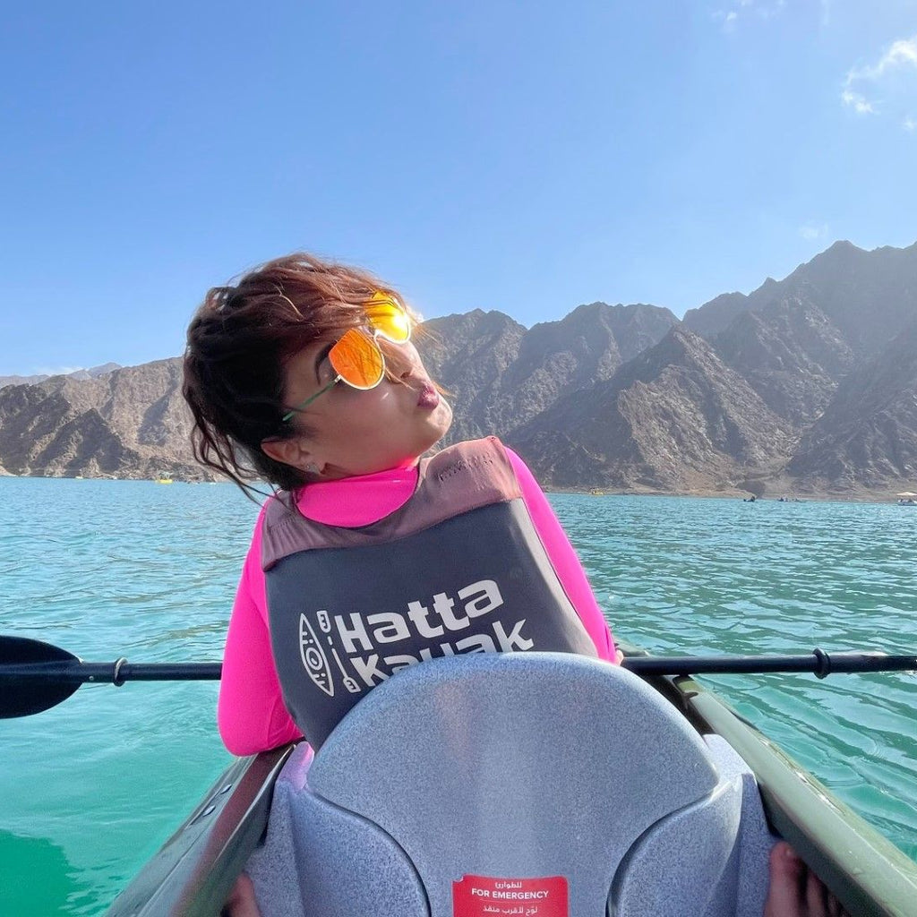 kayaking on the Hatta Dam in Dubai