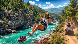 River Rafting, Zipline, Buggy Safari, Lunch, Transfer from Alanya