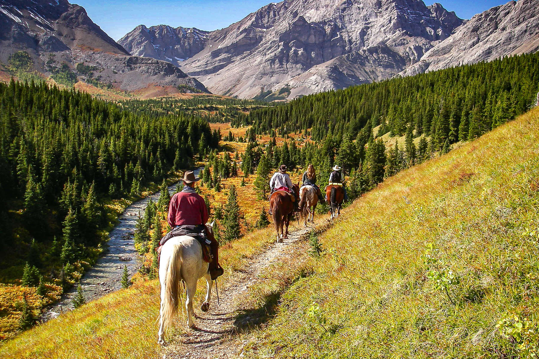 People riding horses in the Taurus Mountains