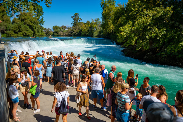 People Watching Manavgat Waterfall