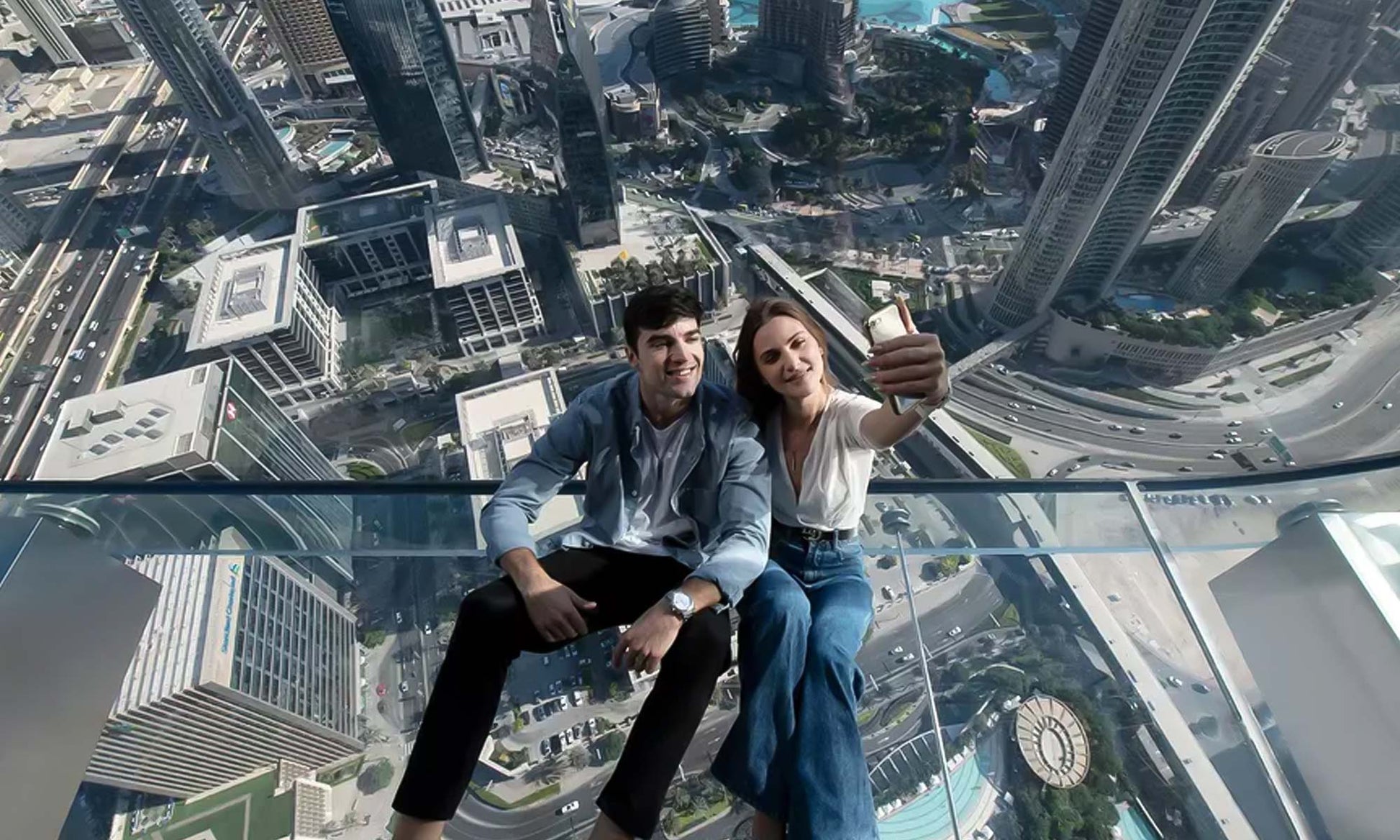 Couple taking selfie 