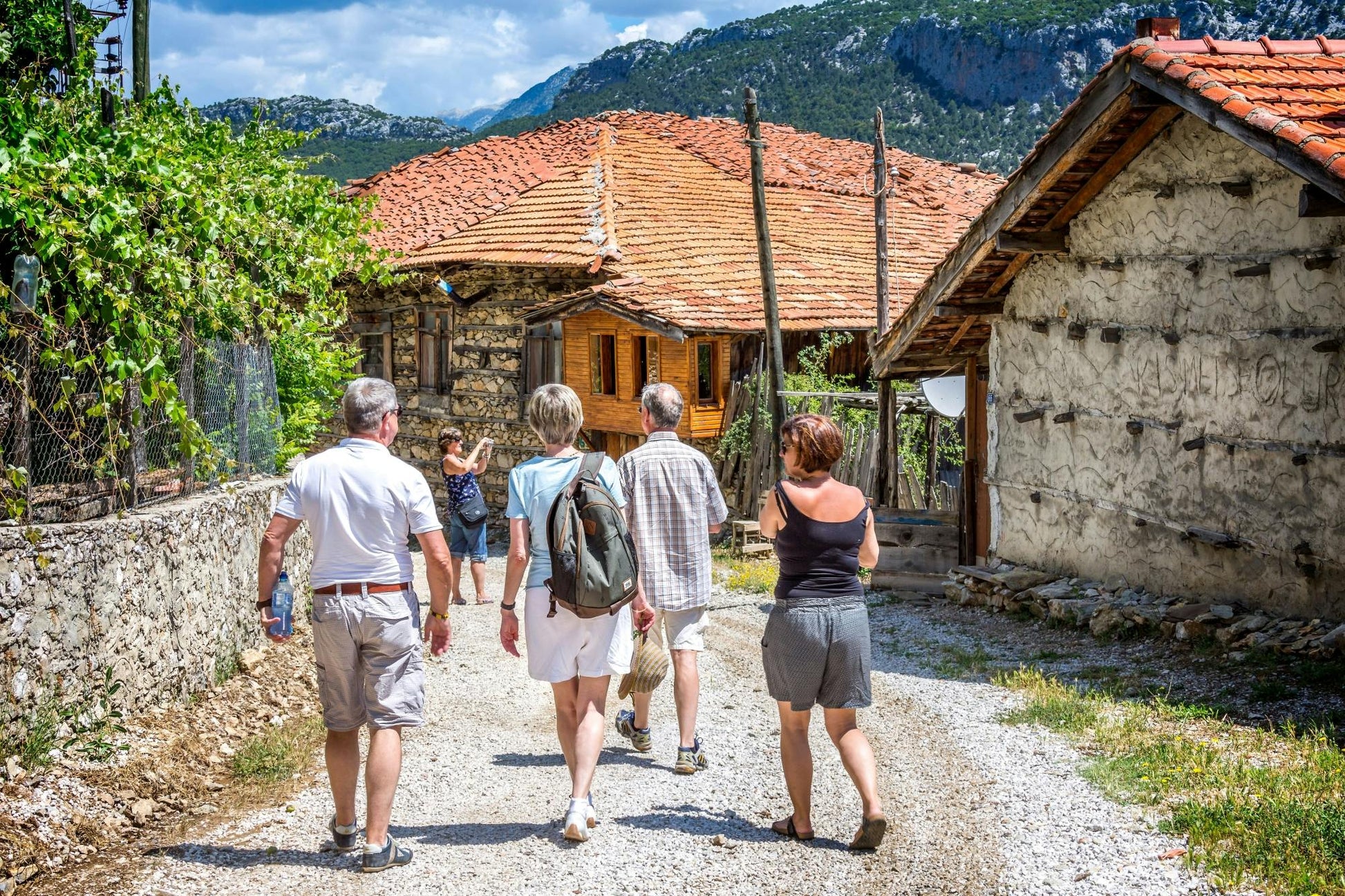 People roaming in Ormana Village 