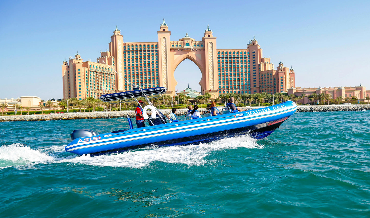 Dubai Xclusive 90 Minutes Speed Boat Tour To Marina Palm Jumeirah And Burj Al Arab