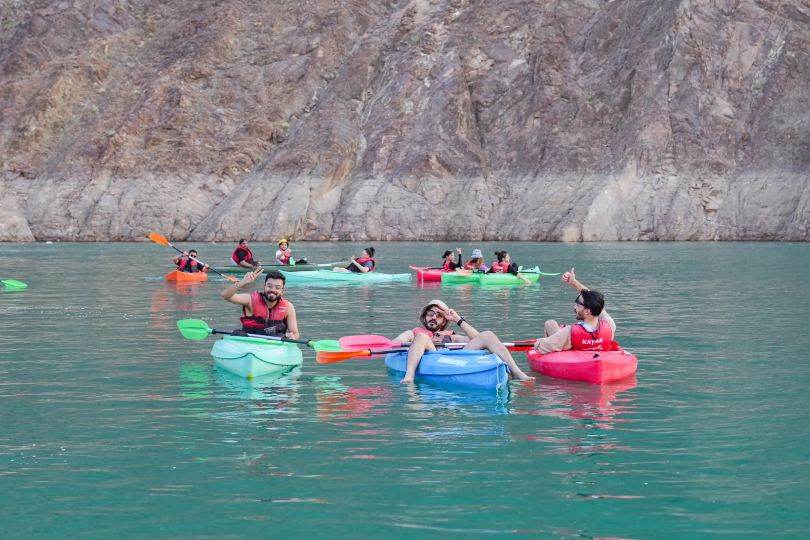 kayaking on the Hatta Dam in Dubai
