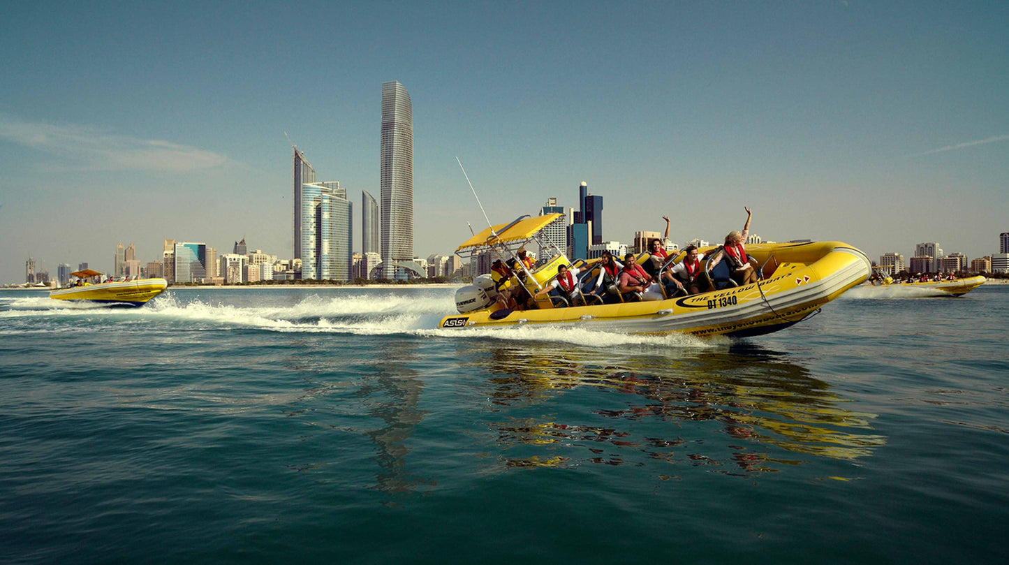 Экскурсия по Корнишу на желтых лодках в Абу-Даби